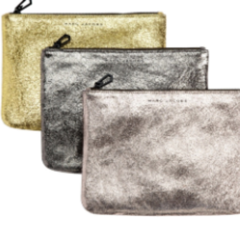 Marc Jacobs Gray Glitter Holiday Clutch
